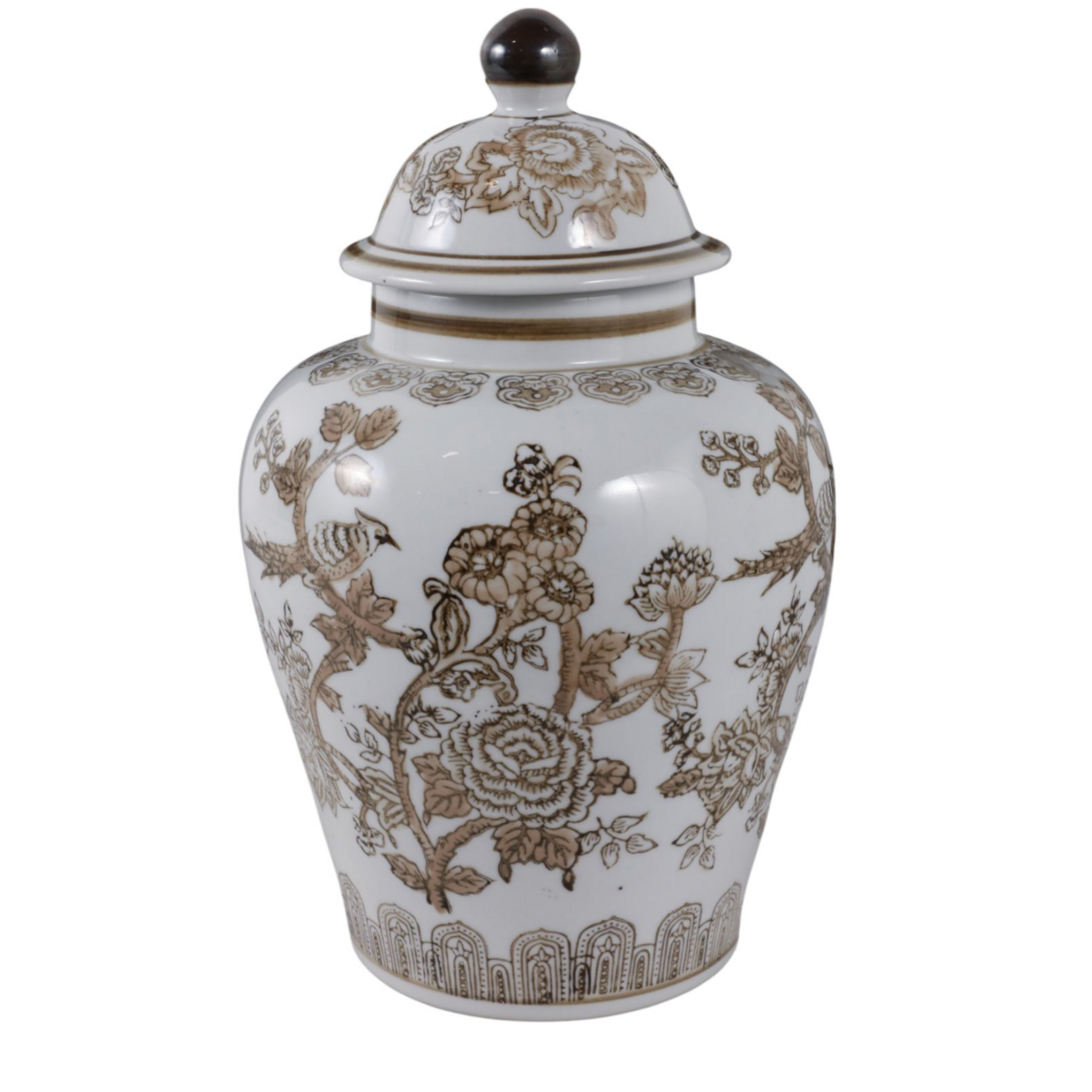 Remy BROWN Chinoiserie Lidded Jar 8x12