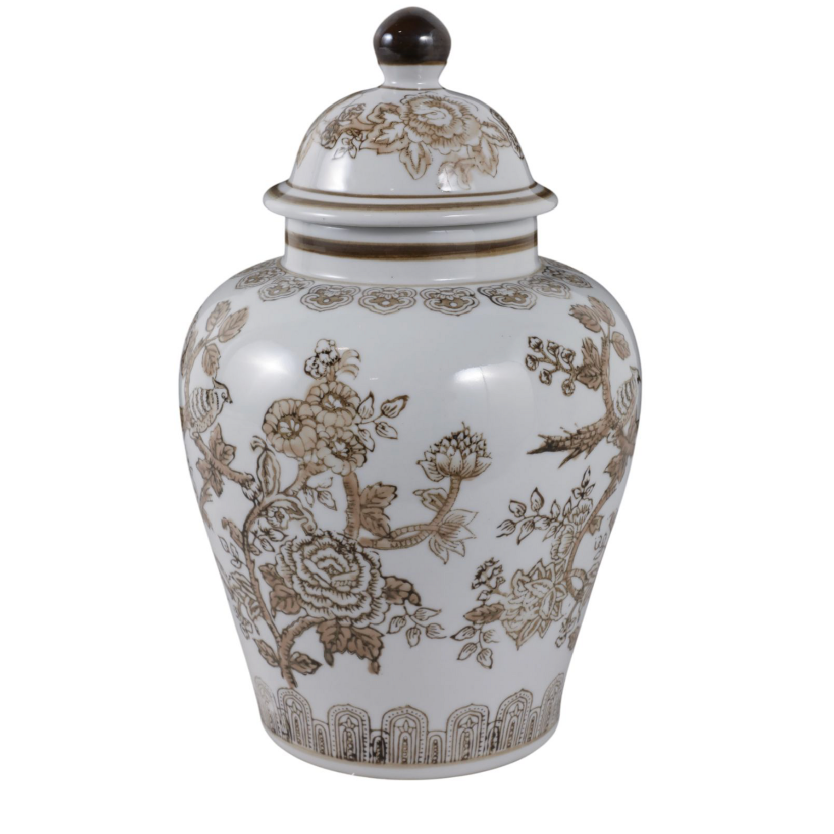 Remy BROWN Chinoiserie Lidded Jar 8x12