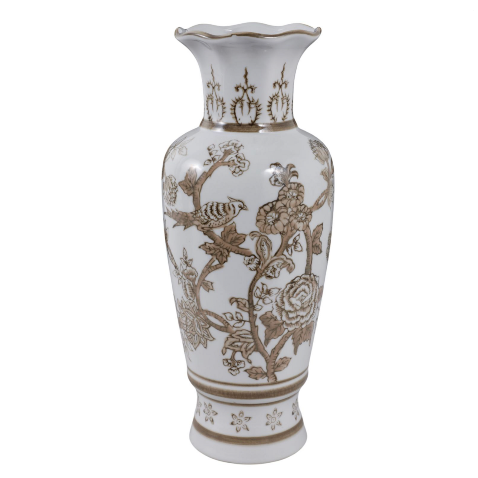 Remy BROWN Chinoiserie Tall Vase 5x13