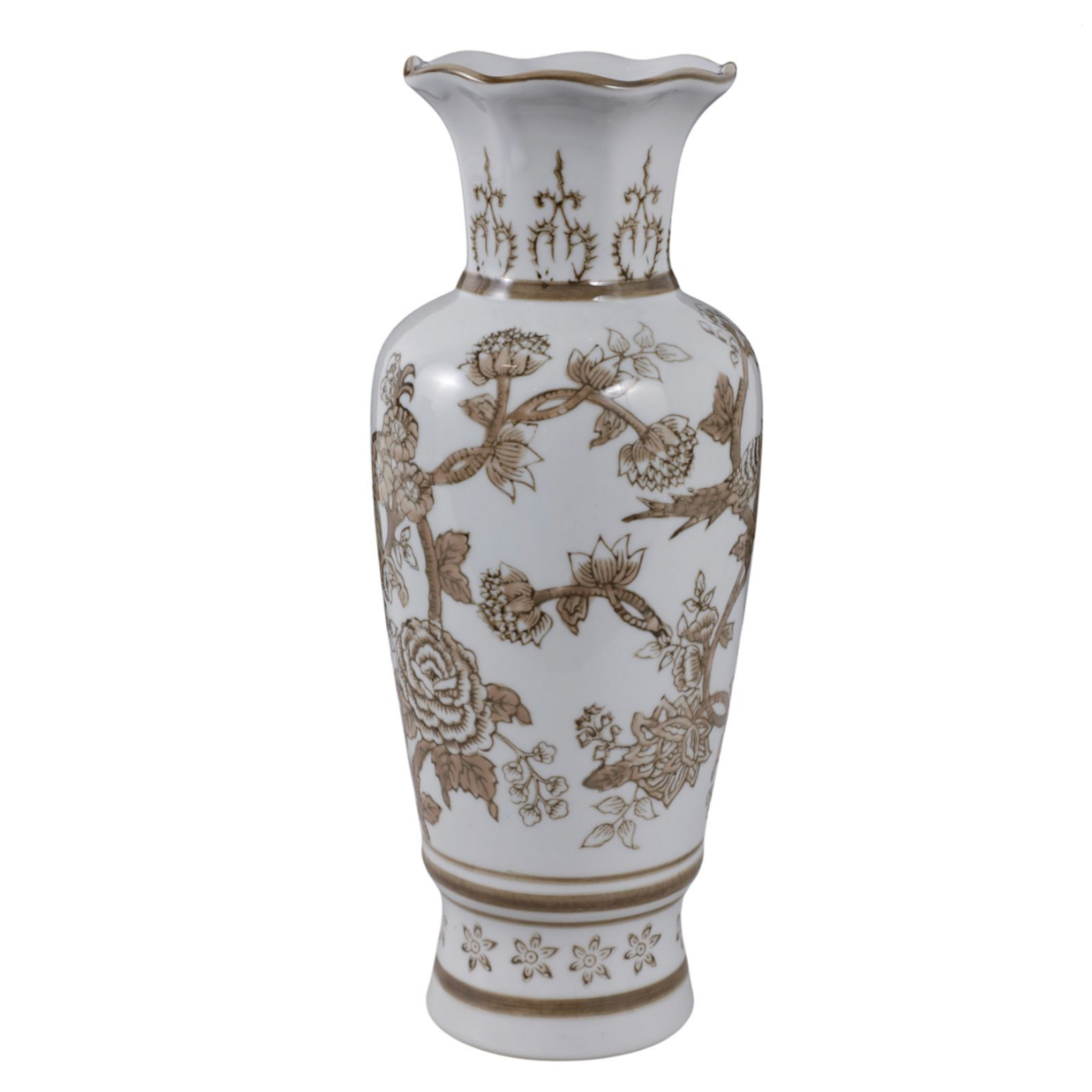 Remy BROWN Chinoiserie Tall Vase 5x13