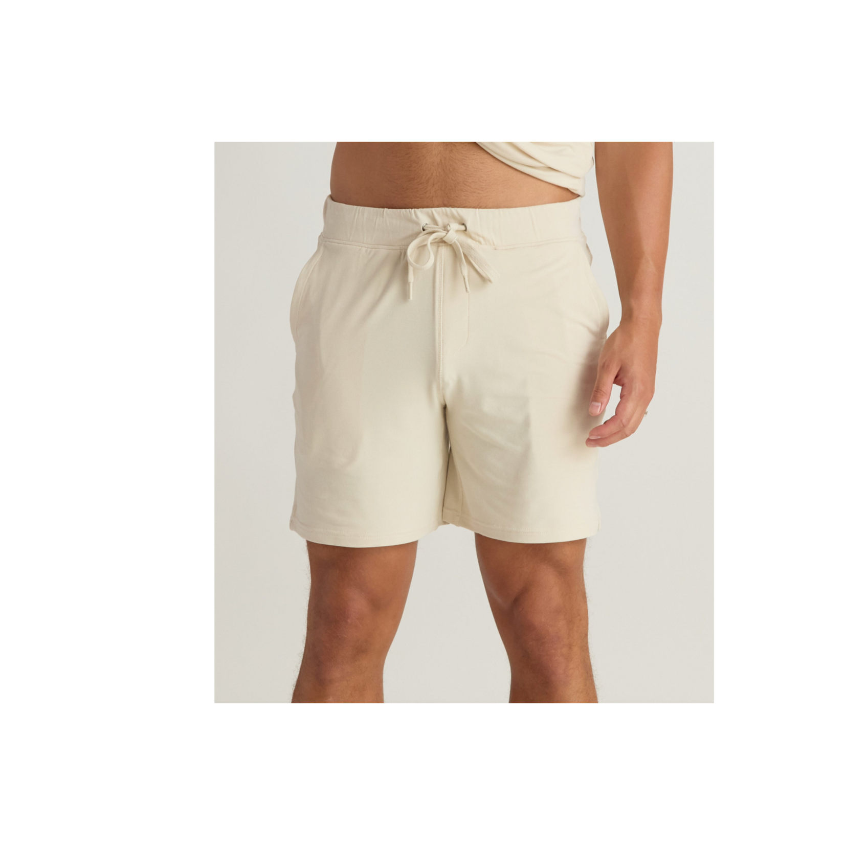 Medium Men's OATMEAL Soft Lounge Shorts