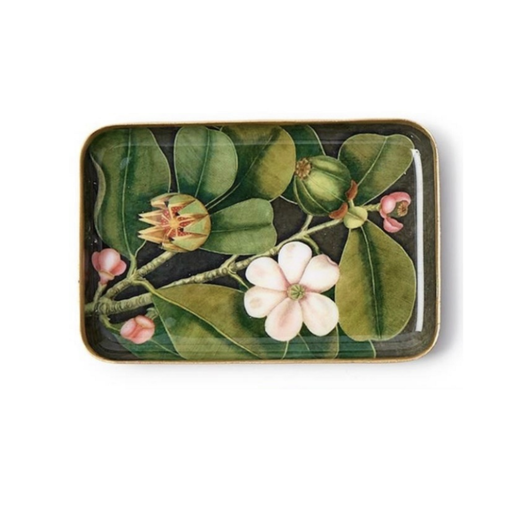 Floral Metal Rectangular Tray MEDIUM