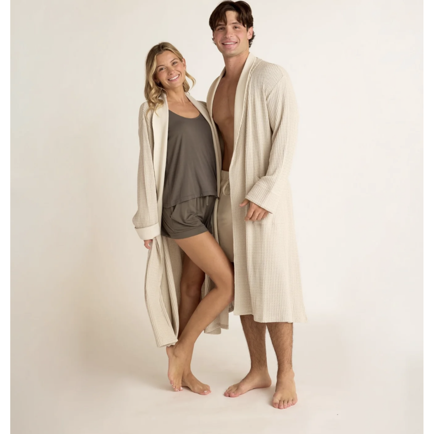 LG/XL Unisex Waffle Robe OATMEAL