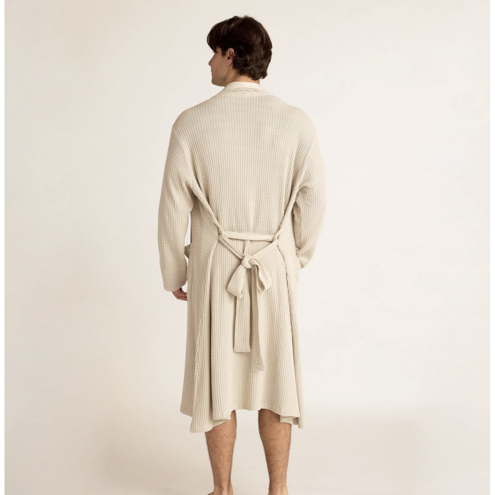 SM/MED Unisex Waffle Robe OATMEAL