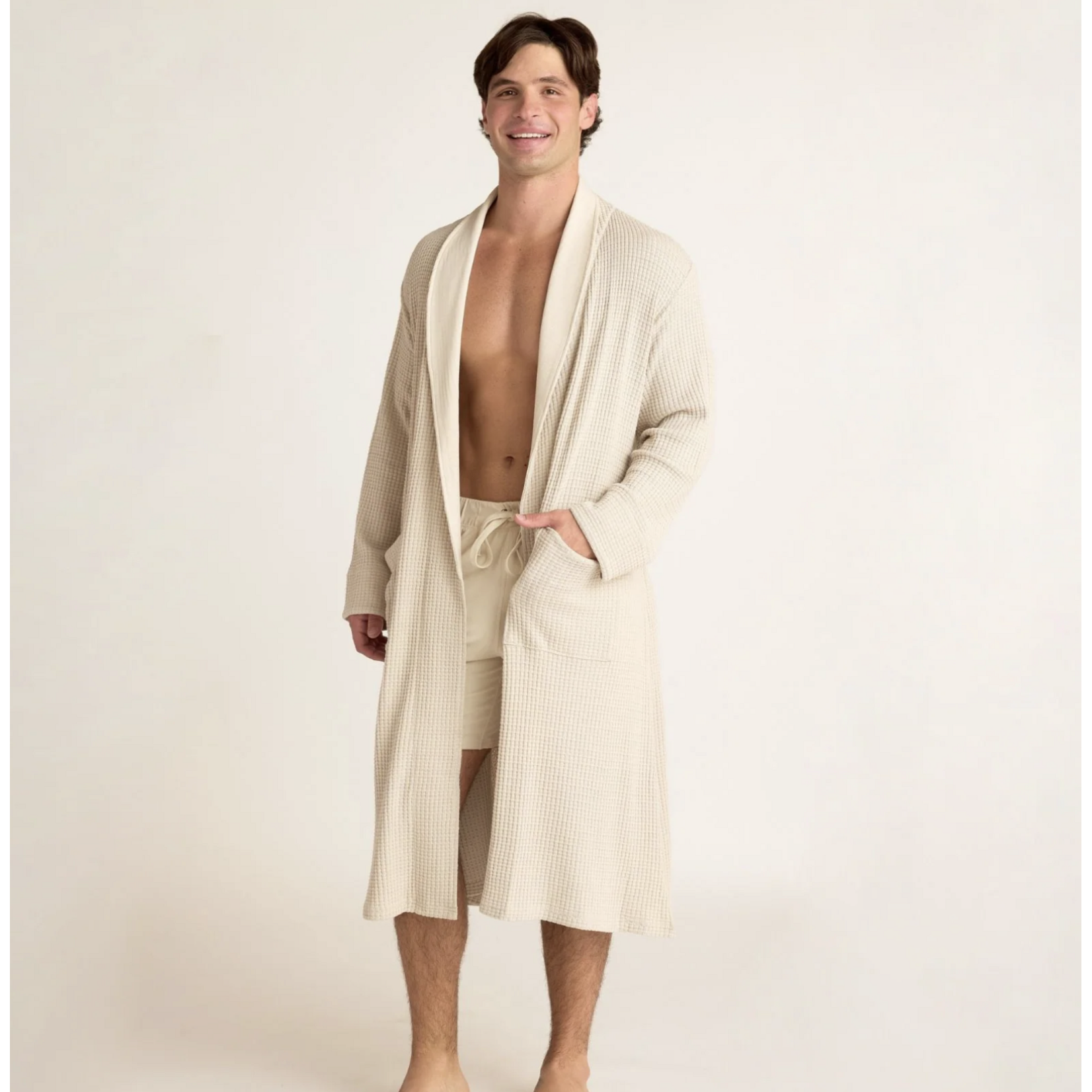 LG/XL Unisex Waffle Robe OATMEAL