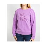 MEDIUM Women's Tiger Embroidery Sweatshirt LT. PURPLE