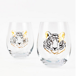 Tiger Wine Glass Set S/2