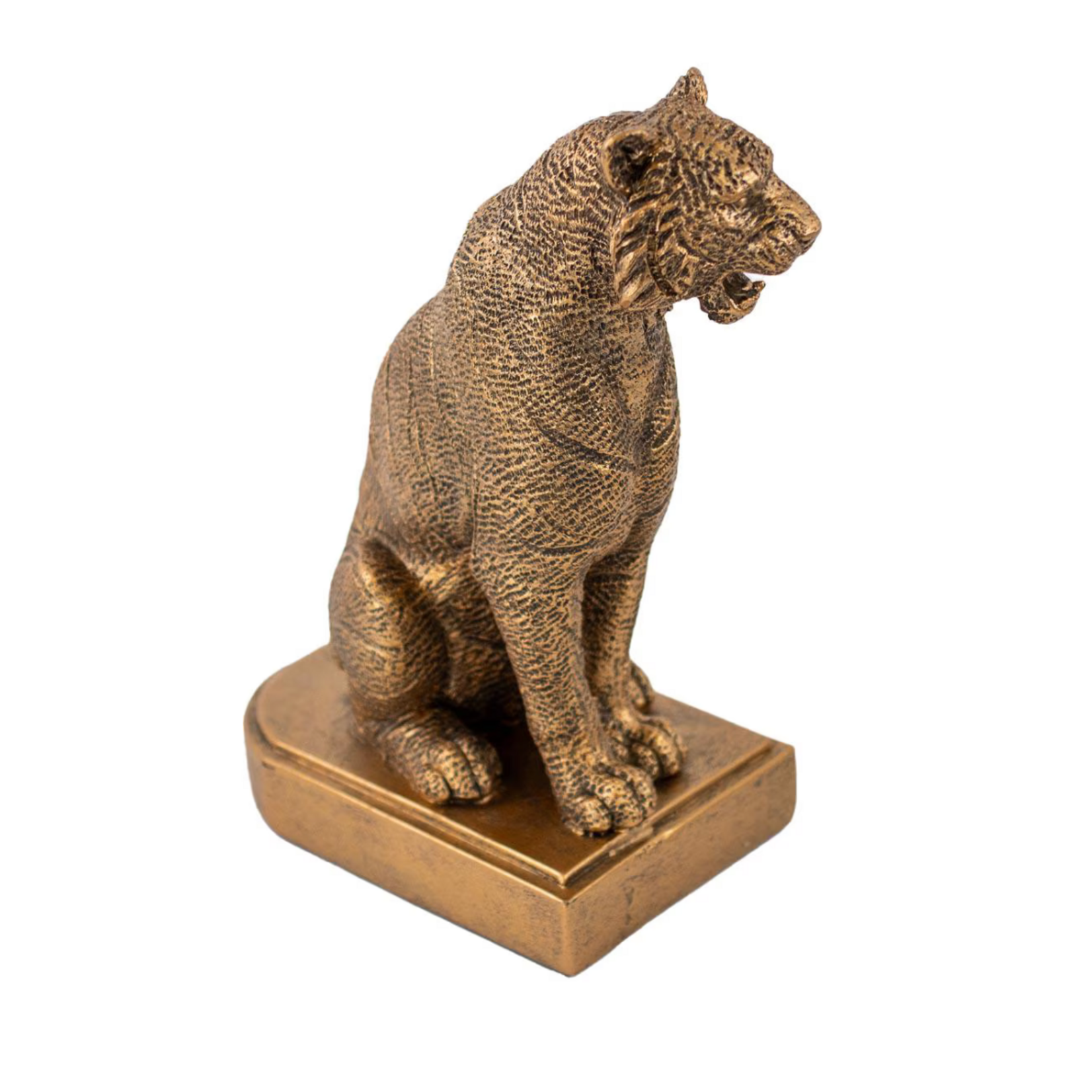 Gold Sitting Tiger Decor