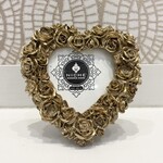 Golden Roses 4x4 Heart Frame