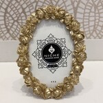 Oval 4x6 Gold Rose Border Frame