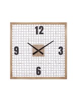 UMA Enterprises Wood Glass Wall Clock - Square