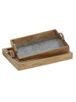 UMA Enterprises Wood Metal Tray - Small