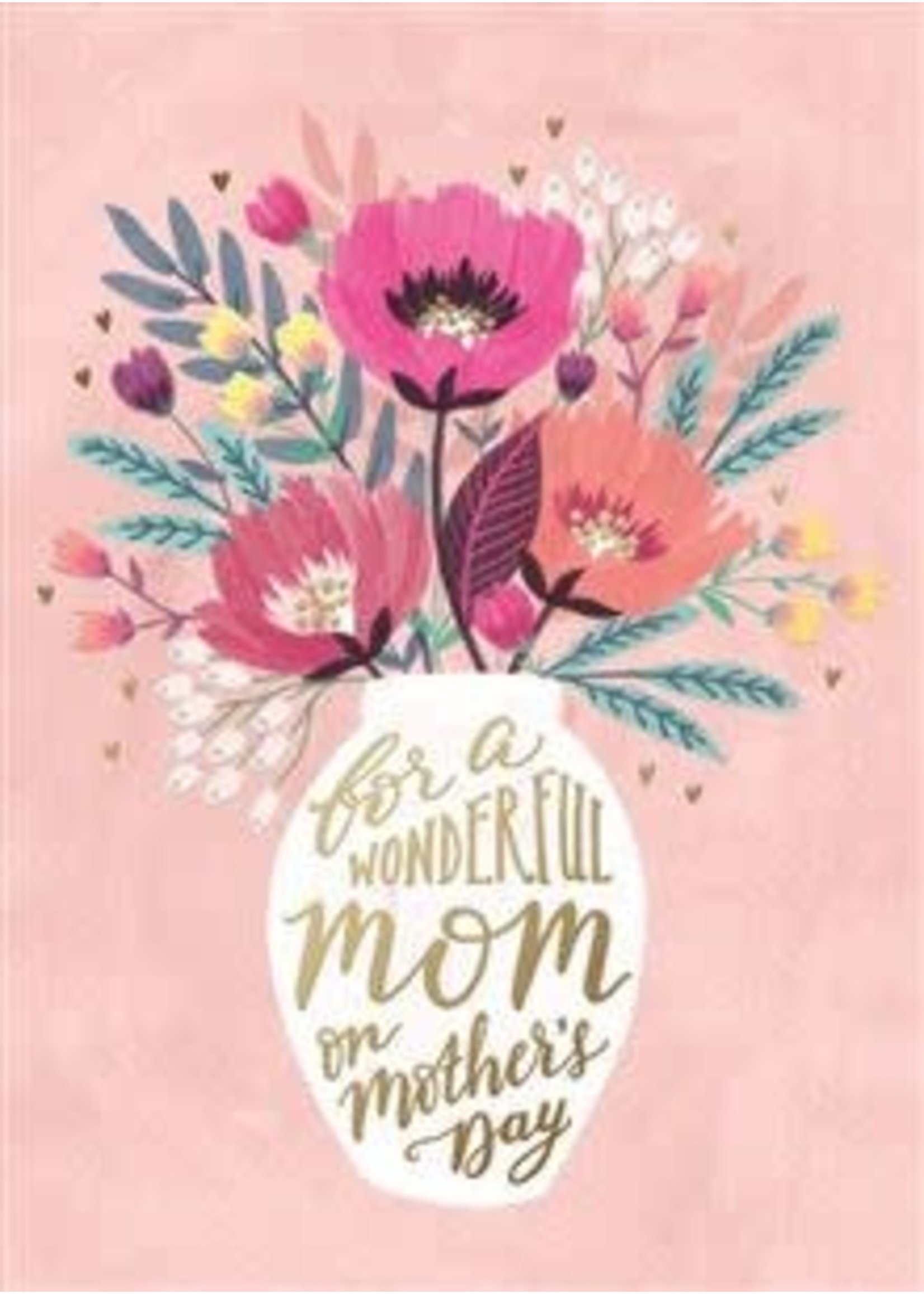 Design Design Wonderful Mom Floral And Vase Card - Mothers Day