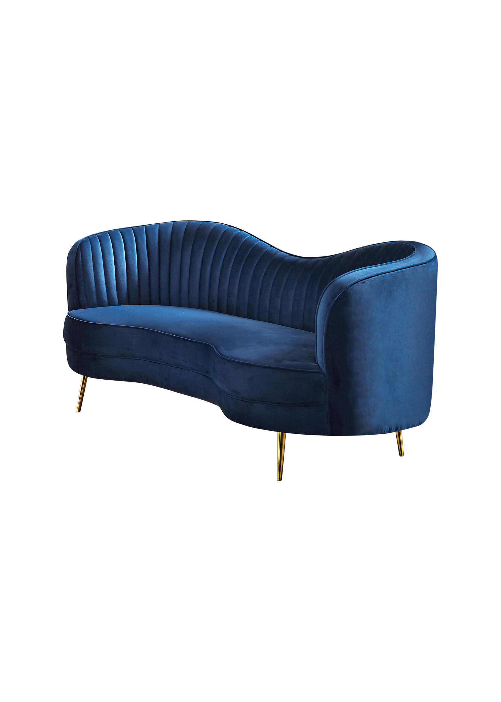 Coaster Furniture Sophia Sofa in Blue Velvet by Coaster
