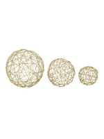 UMA Enterprises Metal Gold Sphere  s/3  4" 6" 8"