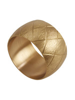 Saro Harlequin Napkin Ring Gold