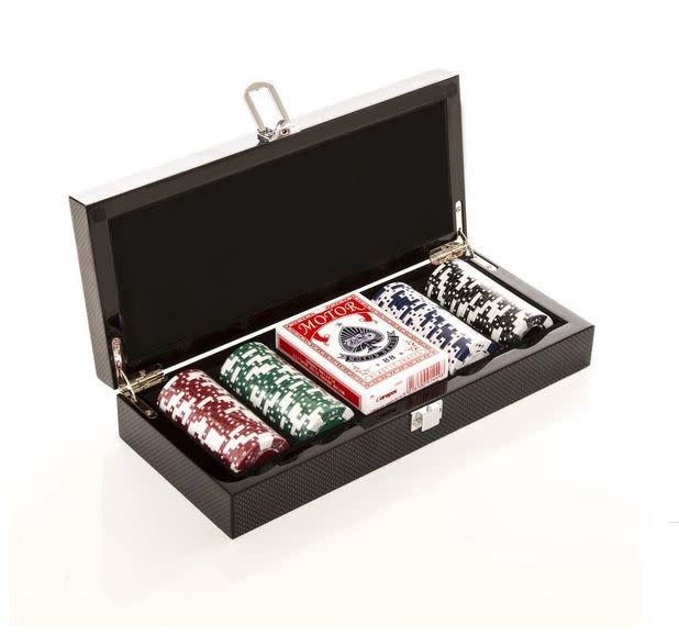 Brouk The Carbon Fiber Series Poker box 100 Chip Set Exclusive Home