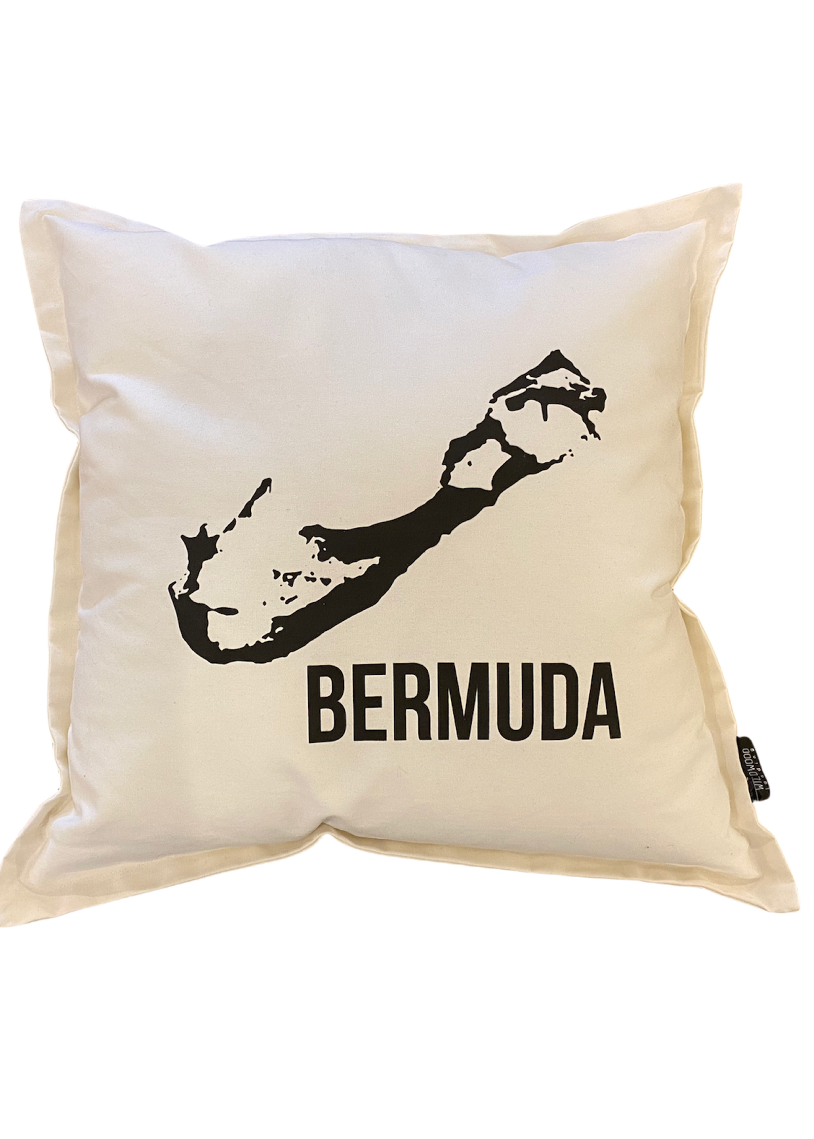 Custom 20" Pillow MAP of Bermuda - Black