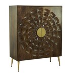 UMA Enterprises 80615  Brown Wood Contemporary Cabinet 36x46