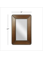 UMA Enterprises 68637 Brown Wood Industrial Wall Mirror, 31" x 47"