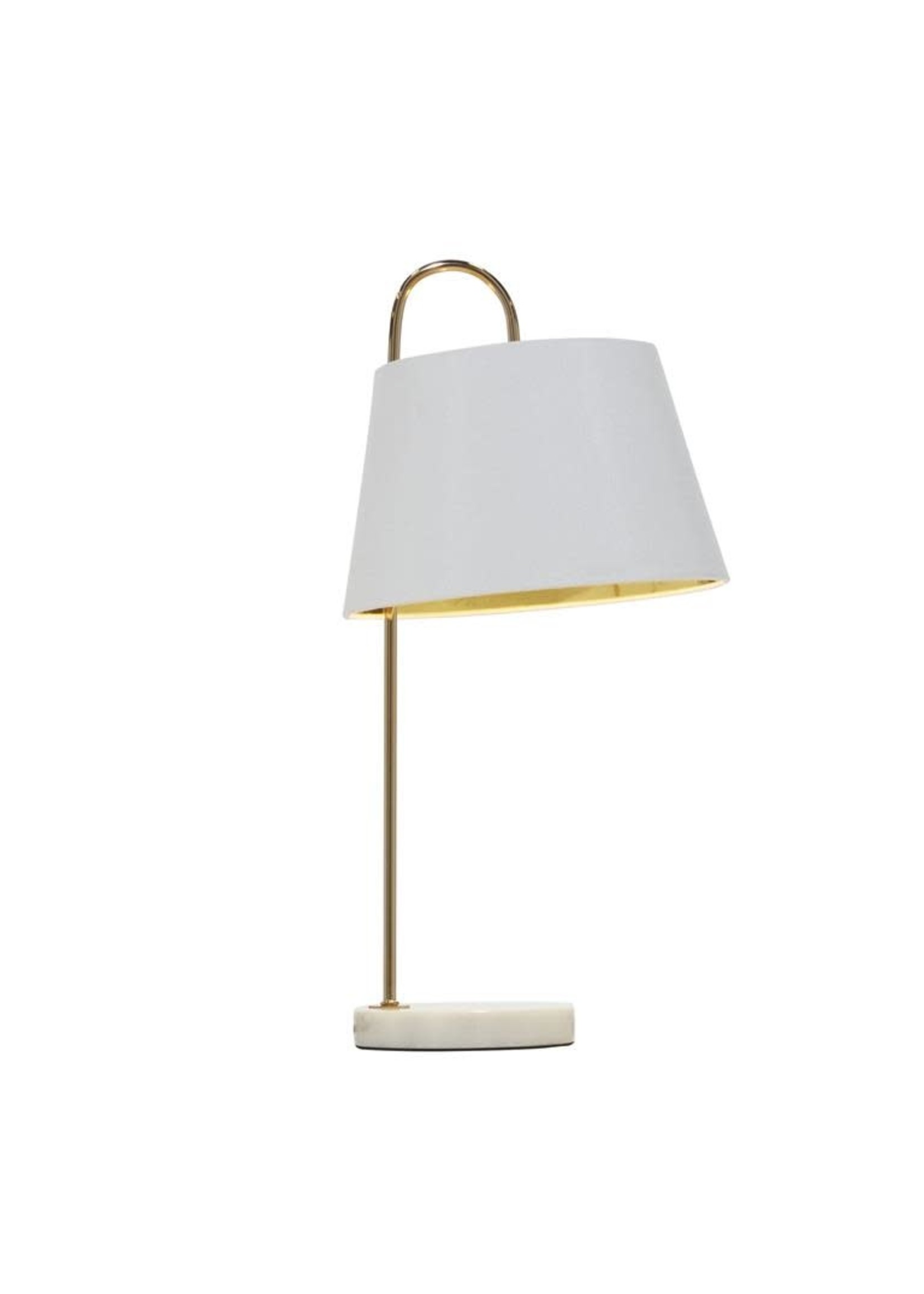 UMA Enterprises 83840 White Metal Modern Table Lamp, 22" x 11" x 11"