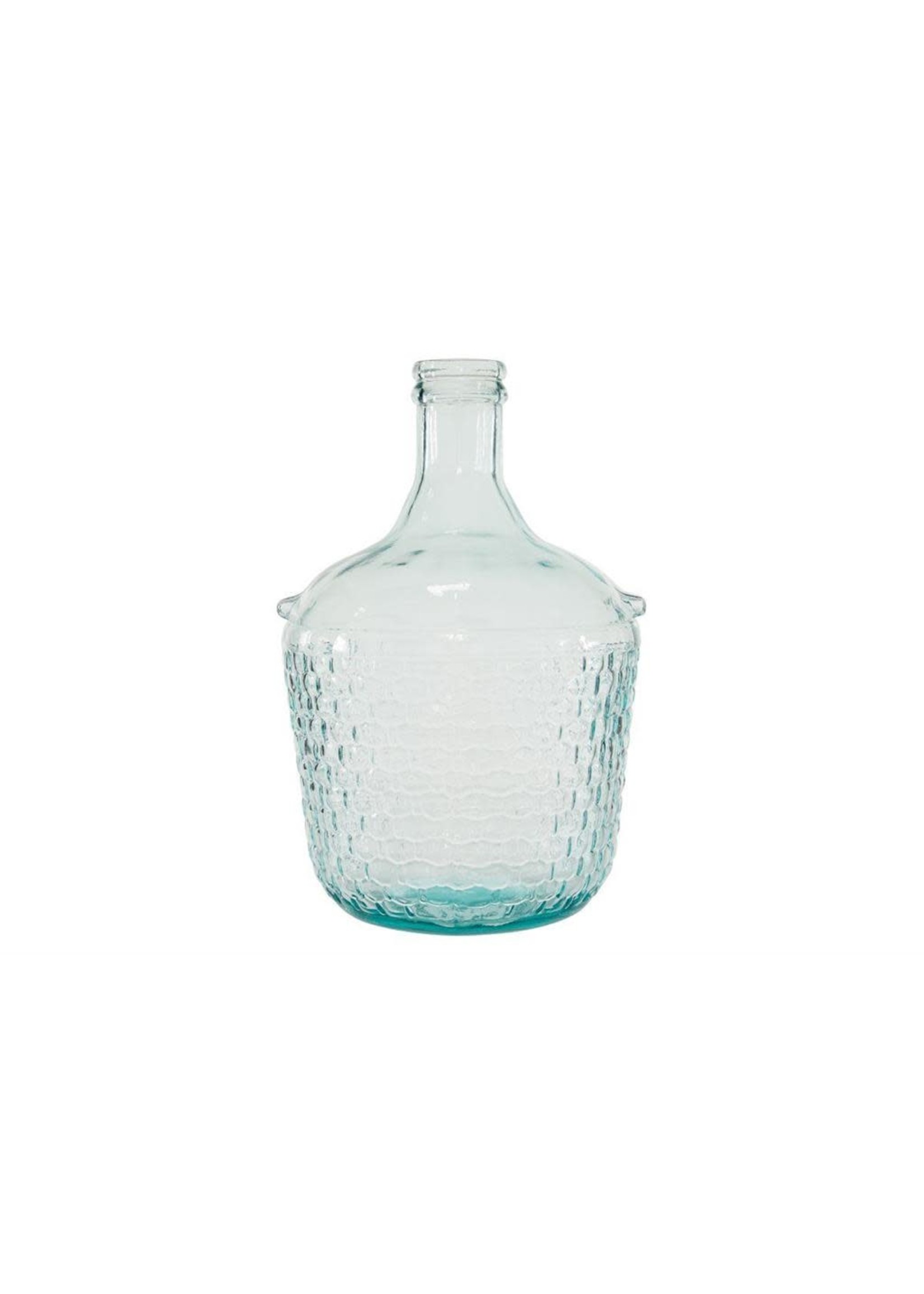 UMA Enterprises 18221 Blue Glass Farmhouse Vase, 17" x 10" x 10"