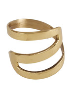 Saro Zig Zag Napkin Ring Gold Tone Brass