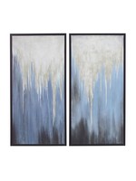 UMA Enterprises 52656 Blue Polystone Contemporary Abstract Wall Art