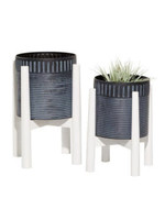 UMA Enterprises 16581S SMALL Black Metal Coastal Planter