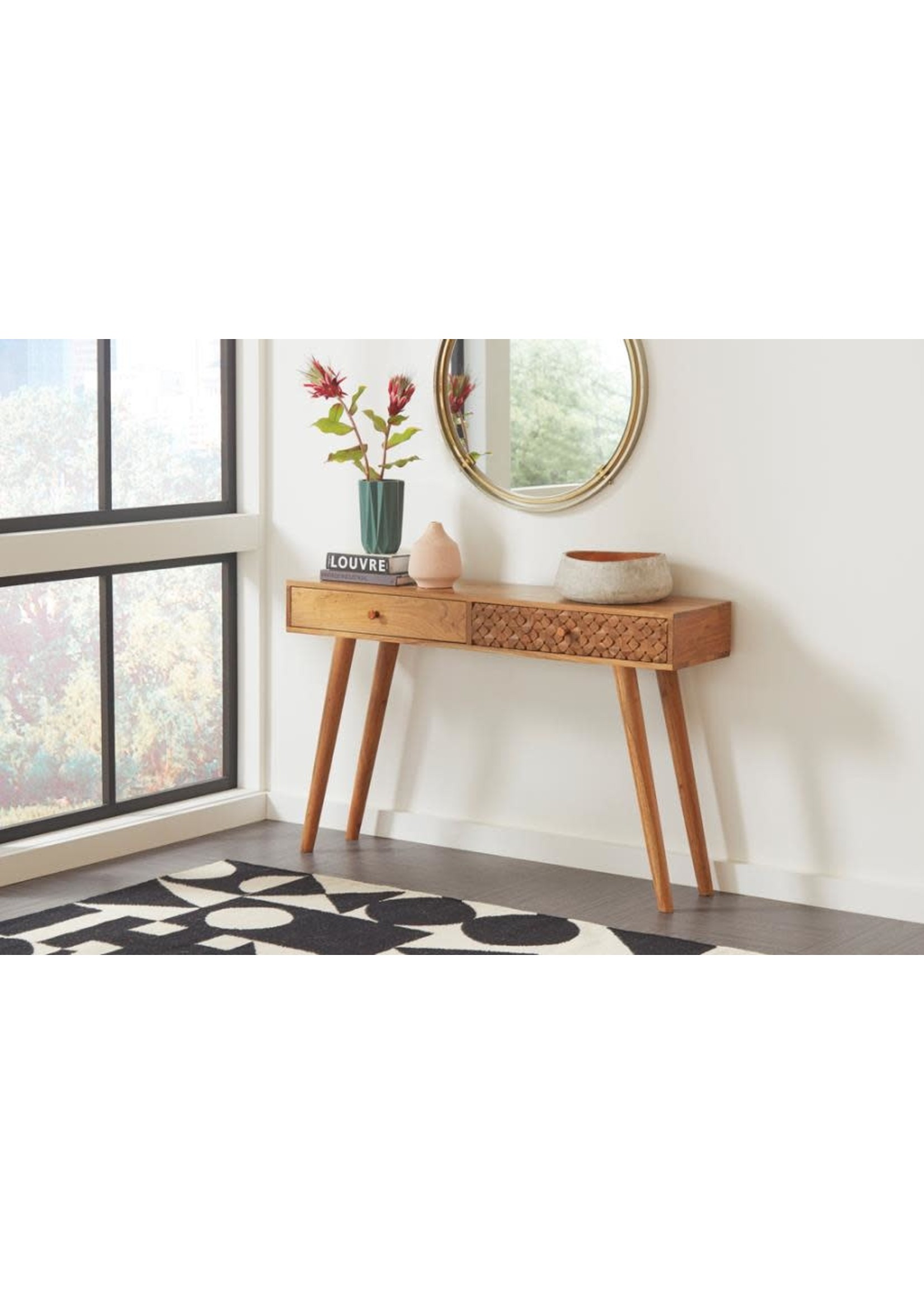Coaster Furniture 951790 Console Table Natural Brown Wood