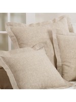 Saro 731P.N22S Hemstitched Pillow 22" Square Down Filled Natural