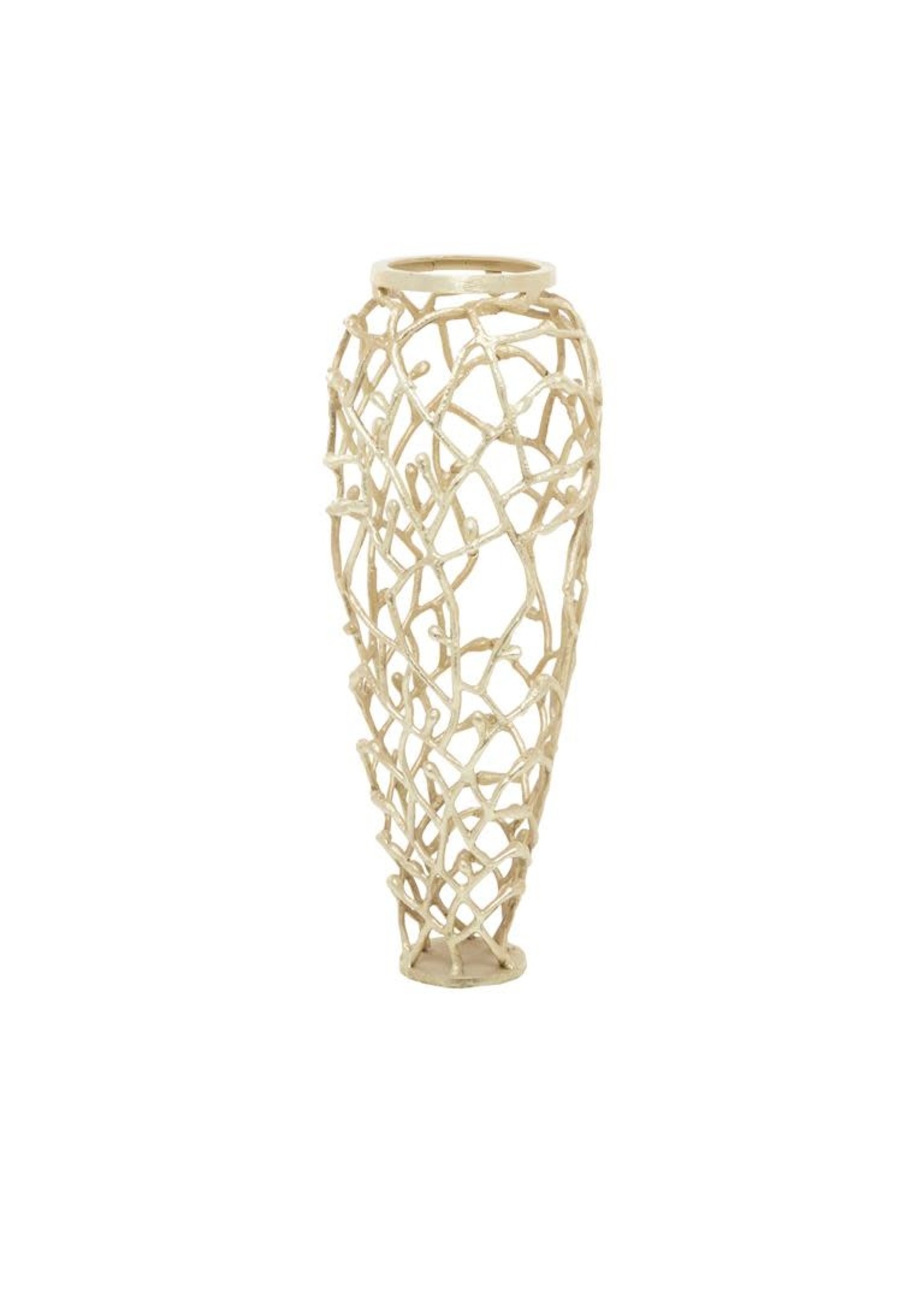 UMA Enterprises 26370 Gold Alum Coral Vase 9"W 23"H