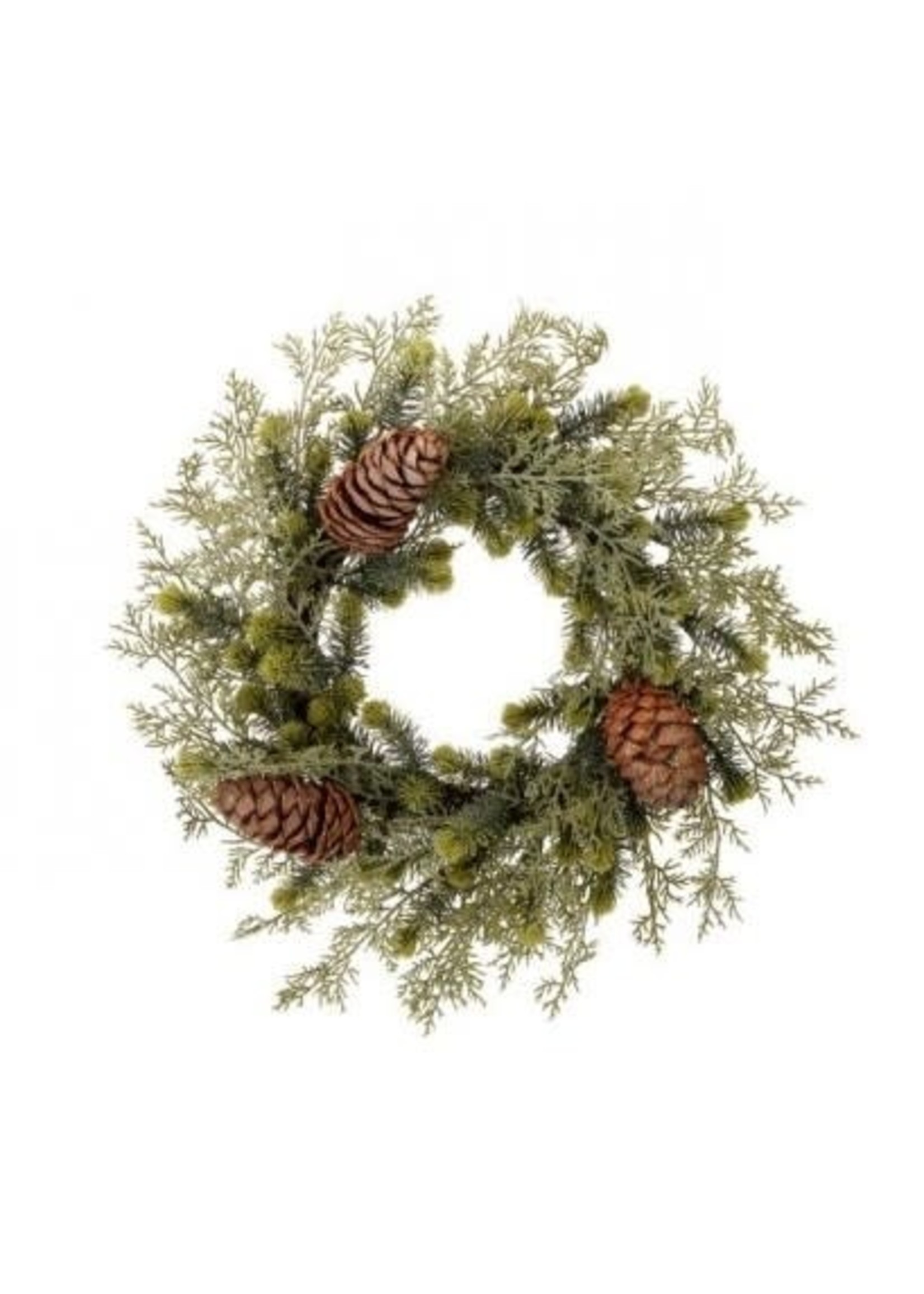 Regency International MTX69586 24" Cypress Cedar Pine Wreath Grey Green