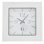 UMA Enterprises 64913  White Metal Wall Clock 12" Sq