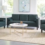 Coaster Furniture 509071 Gulfdale Cushion Back Upholstered Sofa Dark Teal 82x35x35