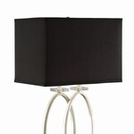 Coaster Furniture 901662 Izuku Table Lamp Black Rectangular Shade Brushed Nickle