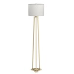 Coaster Furniture 920130 Drum Shade Floor Lamp White Gold