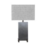 UMA Enterprises 39992 Grey Polystone Table Lamp Square Shade 15" x 9" x 26"