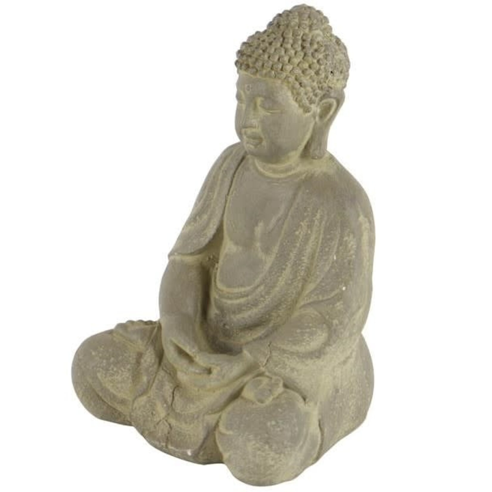 UMA Enterprises 50809 Beige Ceramic Buddha Sculpture 8x7x12