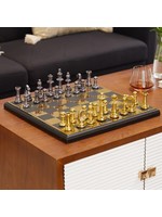 UMA Enterprises 75338 Gold Aluminum Chess Game Set 17"
