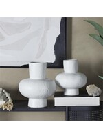UMA Enterprises 31005S White Ceramic Gourd Style Vase 9" SMALL