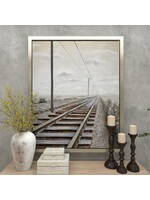 UMA Enterprises 87792 Gray Landscape Railroad Wall Art 44"x2"x53"