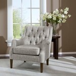 Olliix FPF18-0513 Qwen Button Tufted Accent Chair Grey