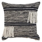 L R Home 07338BKN  Cotton Pillow Handmade Black