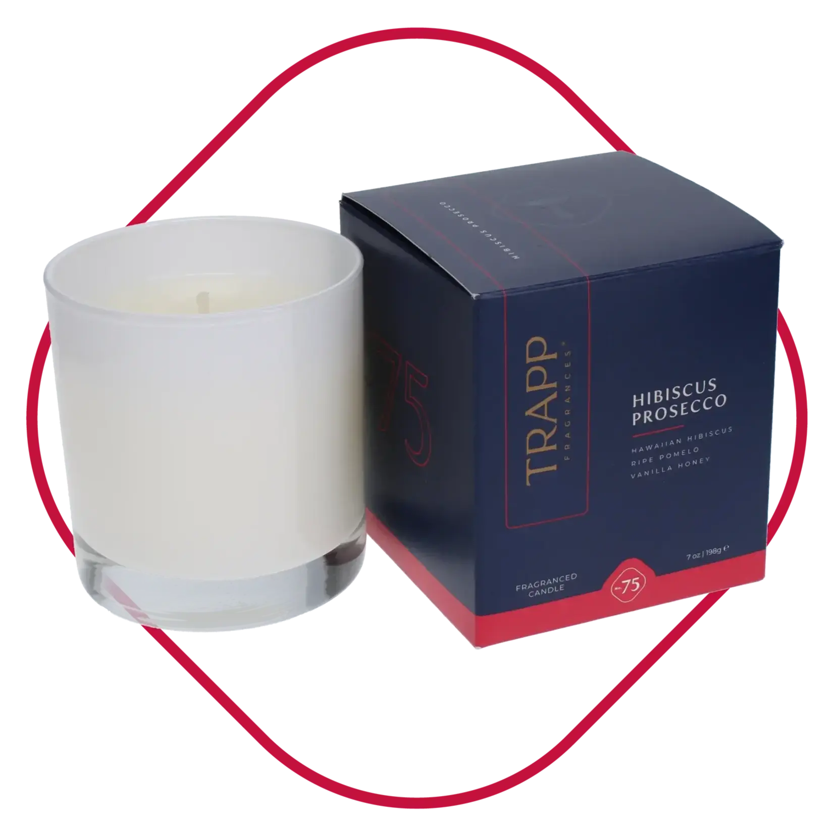 Trapp Candles No. 75  Hibiscus Prosecco Candle 7oz