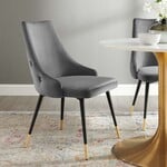 modway Adorn Tufted Performance Velvet Dining Side Chair-Gray