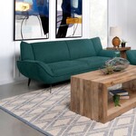 Coaster Furniture 511161  Acton Upholstered Flared Arm Sofa Teal Blue