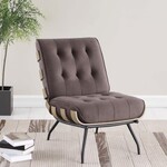 Coaster Furniture 907503  Aloma Armless Tufted Accent Chair Dark Brown