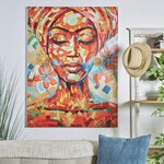 UMA Enterprises 13853  Colored Canvas Woman Abstract Paint Splatter Wall Art 36x2x47