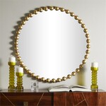 UMA Enterprises 24472  Gold Metal Wall Mirror w/Beaded Detailing 36x2x36
